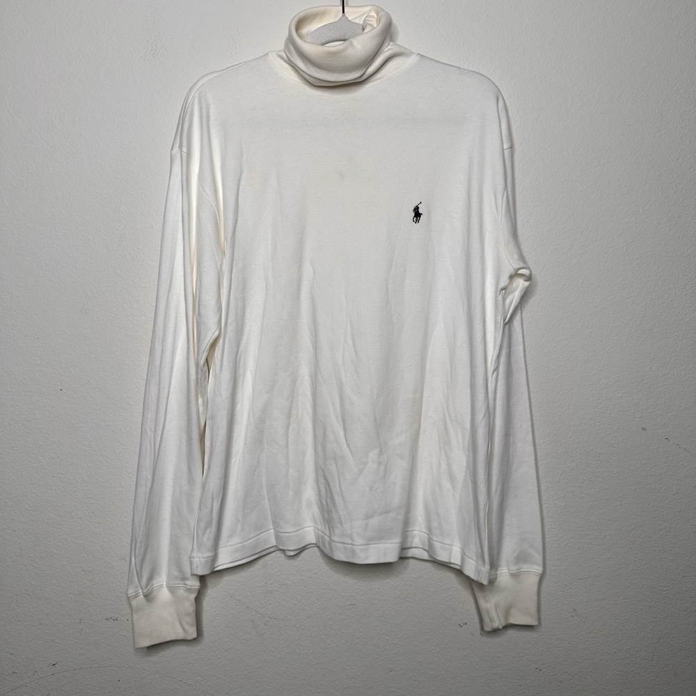 Polo Sport Ralph Lauren Turtle Neck Long Sleeve Vintage Shirt Size Medium Preppy
